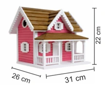 Luxury Wooden Bird House GBL248 (26x31x22 cm) image 2