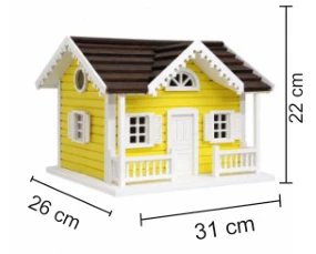 Luxury Wooden Bird House GBL264 (26x31x22 cm) image 2