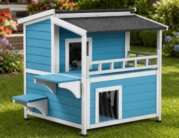 Ahşap Kedi Evi GBCM2467 (2 Katlı)